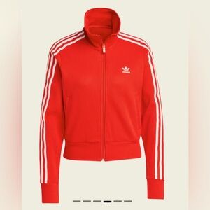Red Adidas Cropped Track Jacket
